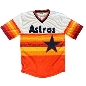 Houston Astros Yordan Alvarez Throwback Jersey XL Rainbow BDA Sports Baseball 44